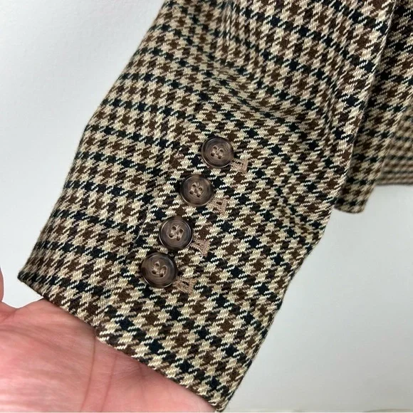 Lane Bryant Houndstooth Blazer beaded collar size: 16 - Picture 6 of 14